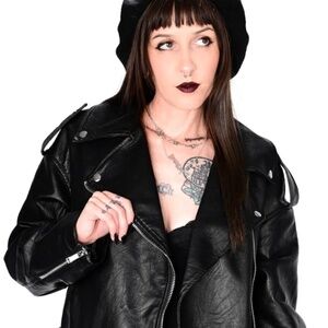 Oversized Unisex Moto Jacket